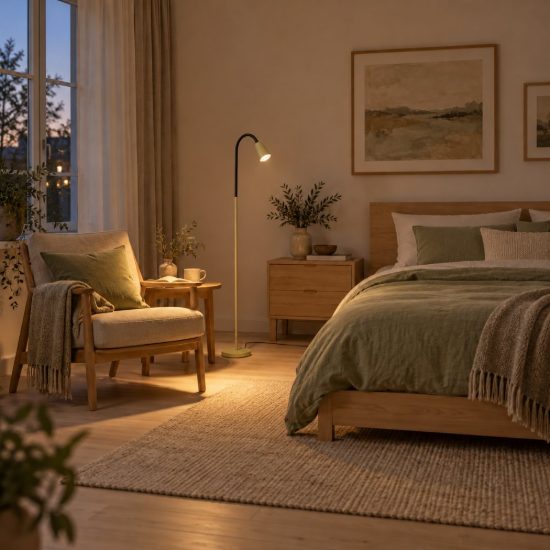 Piantana conica per soggiorno moderna verde nero