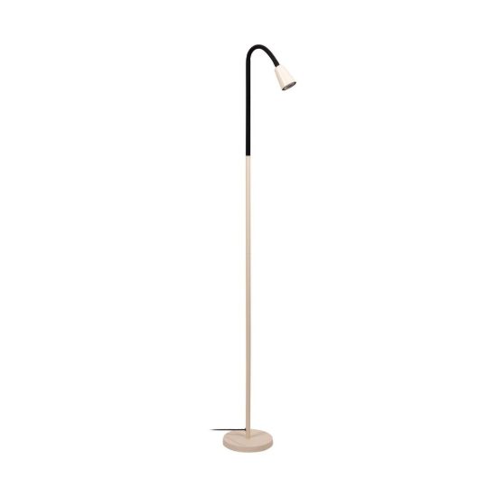 Lampada da terra conica per sala da pranzo moderna crema nero