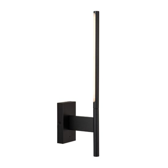 Applique lineare per soggiorno moderna nero opalino led 6w 2700k