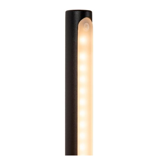 Applique lineare per soggiorno moderna nero opalino led 6w 2700k