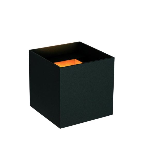 Applique quadrata per bagno moderna nero led 7w 2700k ip54