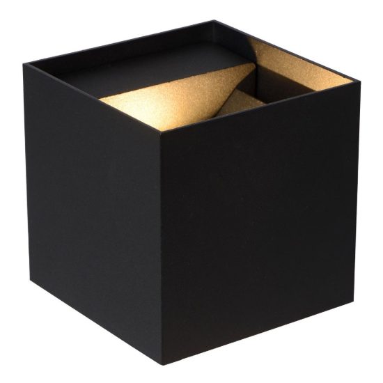 Applique quadrata per bagno moderna nero led 7w 2700k ip54