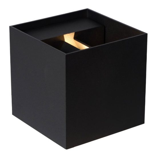 Applique quadrata per bagno moderna nero led 7w 2700k ip54