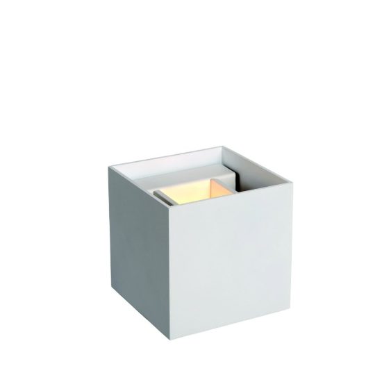 Applique quadrata per bagno moderna bianco led 7w 2700k ip54