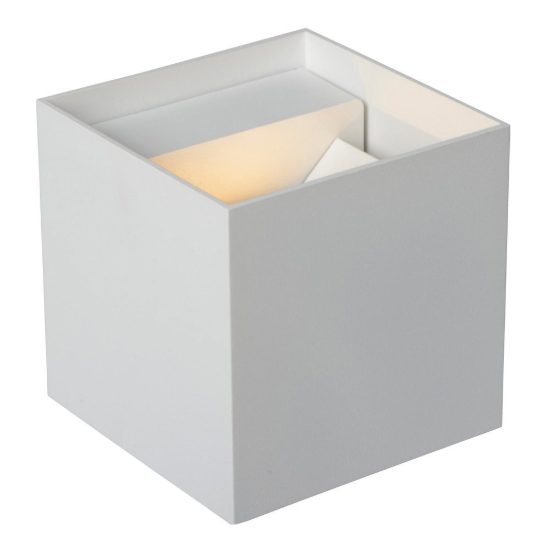 Applique quadrata per bagno moderna bianco led 7w 2700k ip54