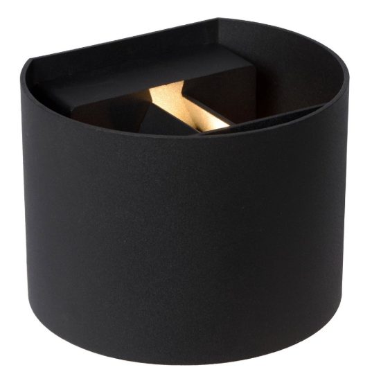 Applique curva per bagno moderna nero led 7w 2700k ip54