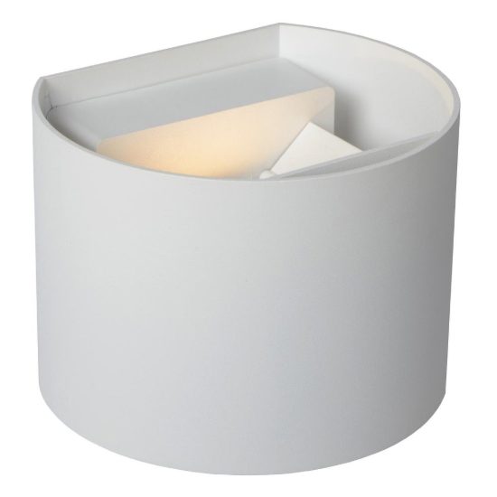 Applique curva per bagno moderna bianco led 7w 2700k ip54