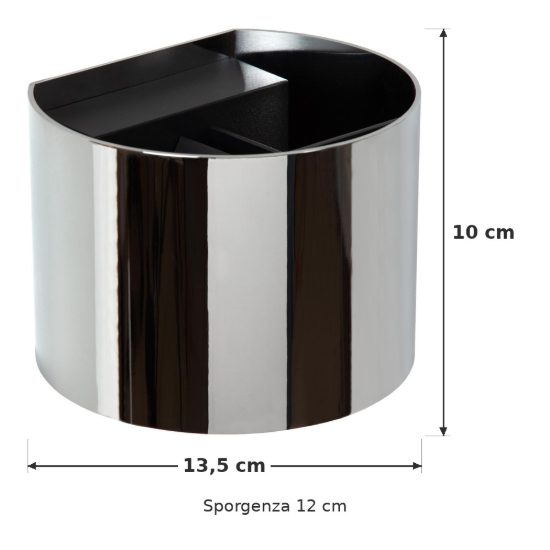 Applique curva per bagno moderna cromo led 7w cct 2200k 2700k 3000k ip54