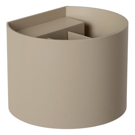 Applique curva per bagno moderna tortora led 7w cct 2200k 2700k 3000k ip54