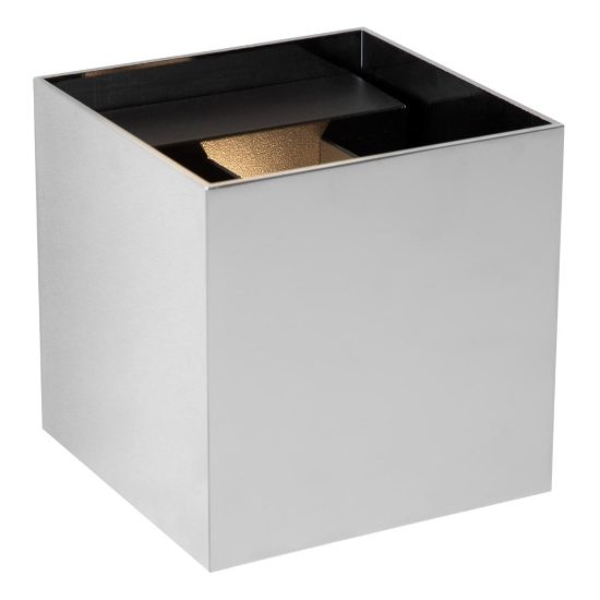 Applique quadrata per bagno moderna cromo led 7w cct 2200k 2700k 3000k ip54