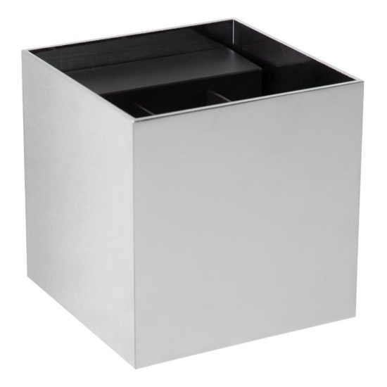 Applique quadrata per bagno moderna cromo led 7w cct 2200k 2700k 3000k ip54