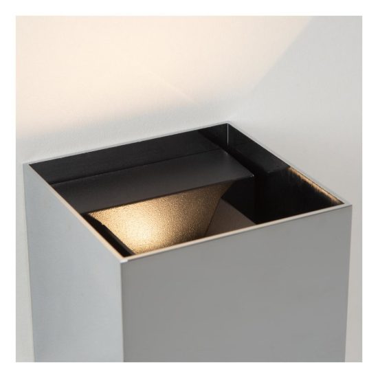 Applique quadrata per bagno moderna cromo led 7w cct 2200k 2700k 3000k ip54