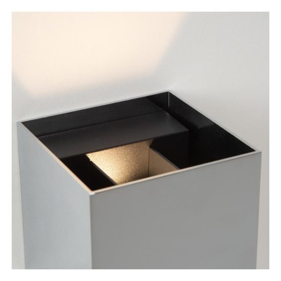 Applique quadrata per bagno moderna cromo led 7w cct 2200k 2700k 3000k ip54