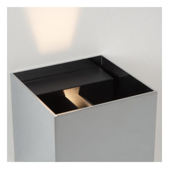Applique quadrata per bagno moderna cromo led 7w cct 2200k 2700k 3000k ip54