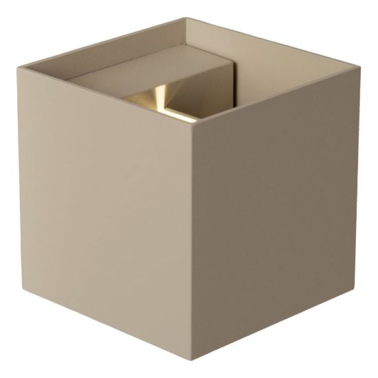 Applique quadrata per bagno moderna tortora led 7w cct 2200k 2700k 3000k ip54