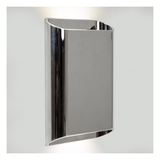 Applique rettangolare per bagno moderna cromo led 10w cct 2200k 2700k 3000k ip54