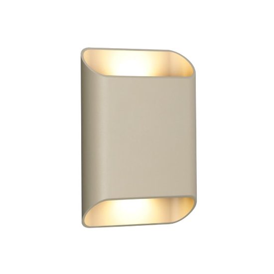Applique rettangolare per bagno moderna tortora led 10w cct 2200k 2700k 3000k ip54