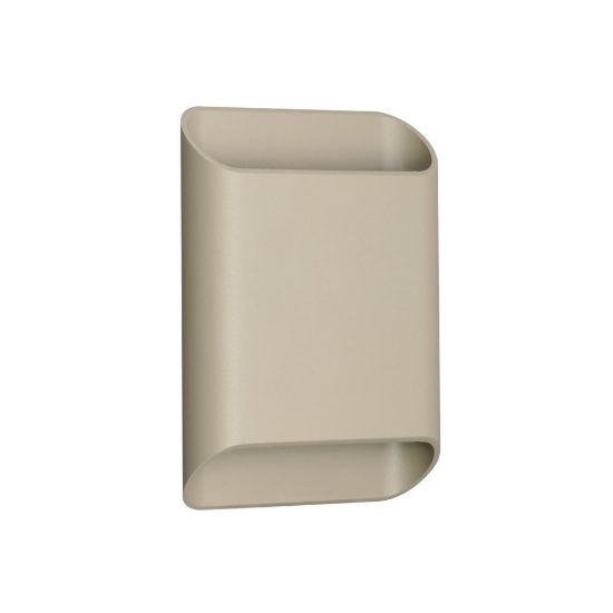 Applique rettangolare per bagno moderna tortora led 10w cct 2200k 2700k 3000k ip54