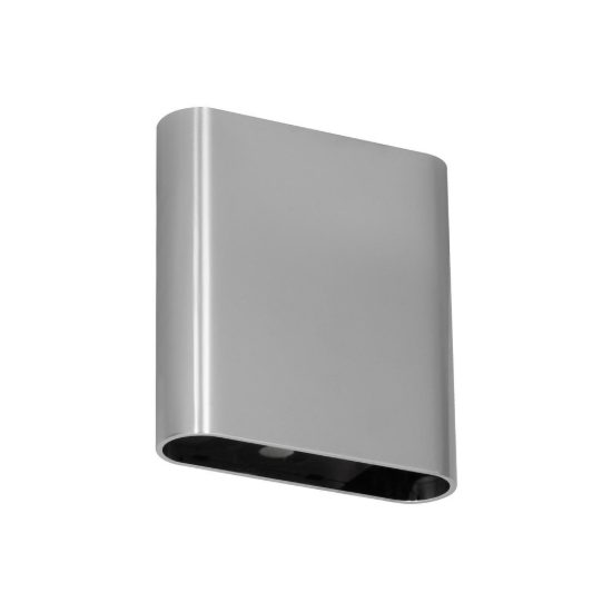 Applique ovale per bagno moderna cromo led 10w cct 2200k 2700k 3000k ip54