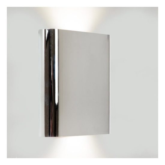Applique ovale per bagno moderna cromo led 10w cct 2200k 2700k 3000k ip54