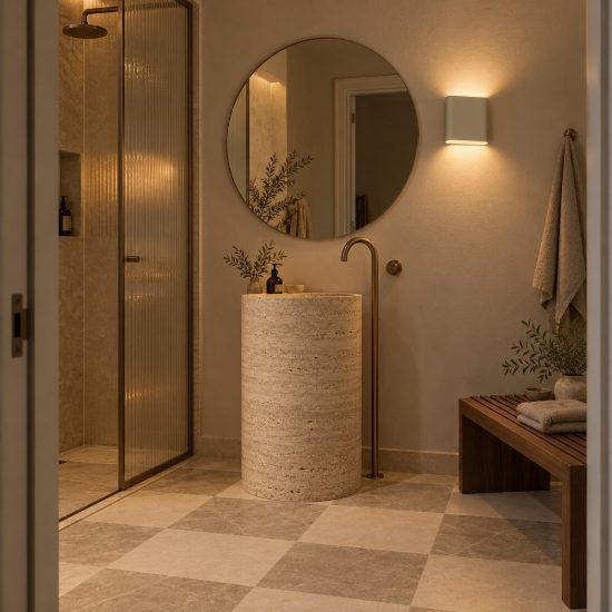 Applique ovale per bagno moderna tortora led 10w cct 2200k 2700k 3000k ip54