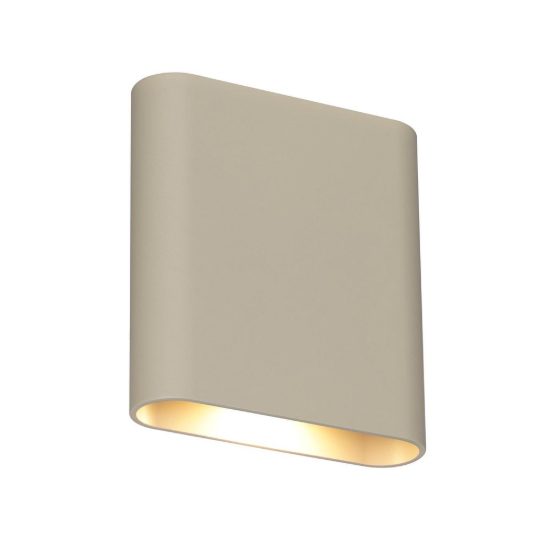 Applique ovale per bagno moderna tortora led 10w cct 2200k 2700k 3000k ip54