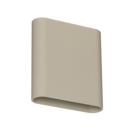 Applique ovale per bagno moderna tortora led 10w cct 2200k 2700k 3000k ip54