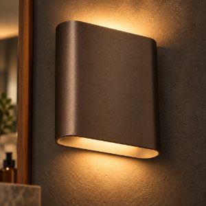 Applique ovale per bagno moderna caffe led 10w cct 2200k 2700k 3000k ip54