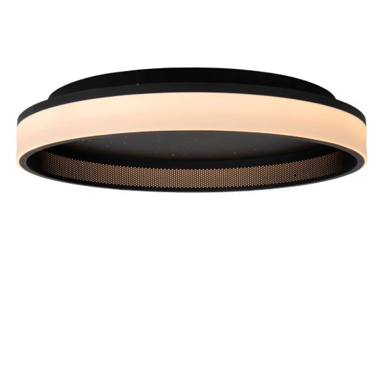 Plafoniera rotonda moderna nero led 44w cct 2500k 3000k dimmerabile