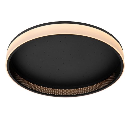Plafoniera rotonda moderna nero led 44w cct 2500k 3000k dimmerabile