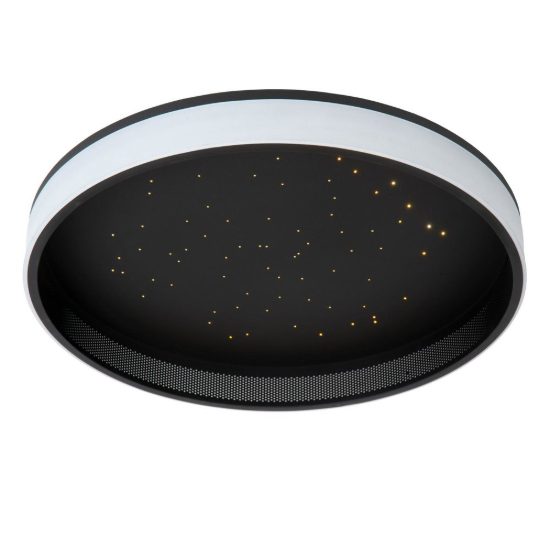 Plafoniera rotonda moderna nero led 44w cct 2500k 3000k dimmerabile