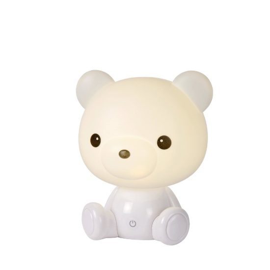 Lampada da comodino abat-jour per cameretta bambini bianco led 3w 4000k a forma di orsetto