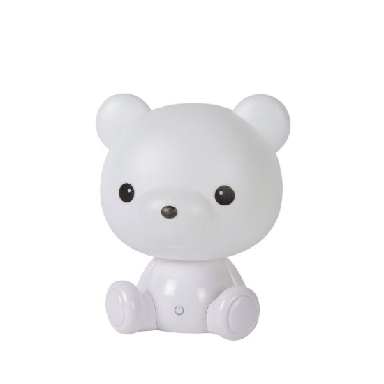 Lampada da comodino abat-jour per cameretta bambini bianco led 3w 4000k a forma di orsetto