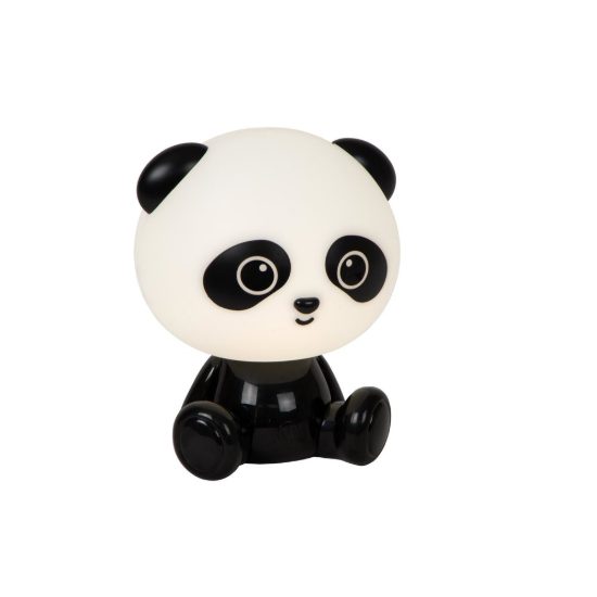 Lampada da comodino abat-jour per cameretta bambini nero bianco led 3w 4000k a forma di panda