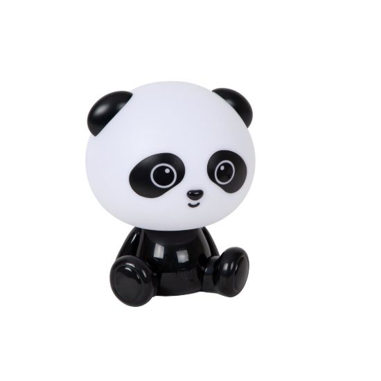 Lampada da comodino abat-jour per cameretta bambini nero bianco led 3w 4000k a forma di panda