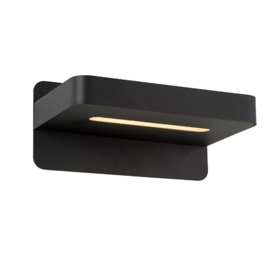 Applique per comodino camera da letto rettangolare moderna nero led 6w 3000k