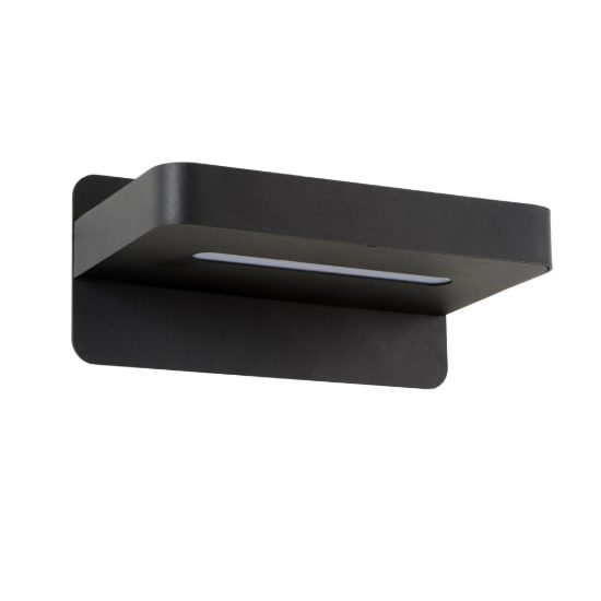 Applique per comodino camera da letto rettangolare moderna nero led 6w 3000k