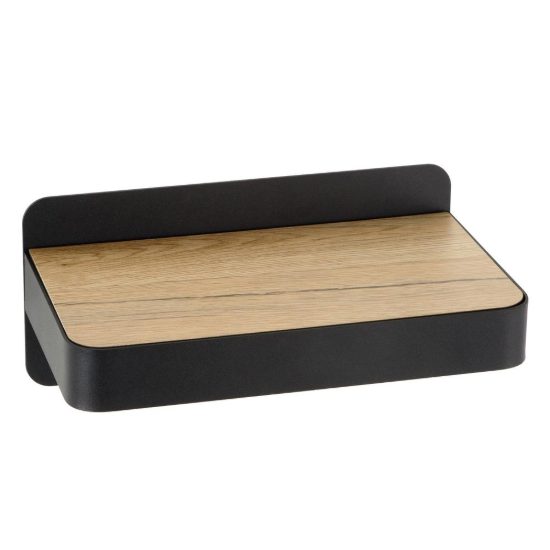 Applique per comodino camera da letto rettangolare moderna nero led 6w 3000k