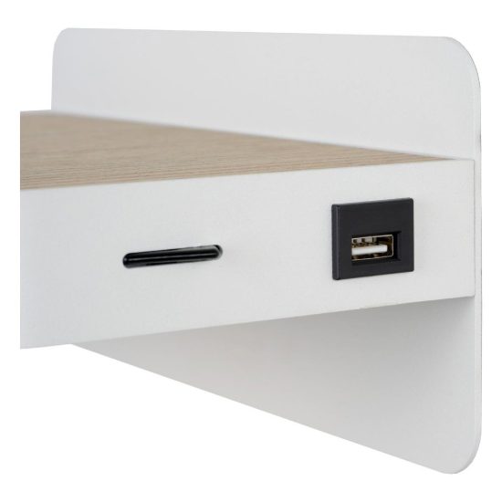 Applique per comodino camera da letto rettangolare moderna bianco led 6w 3000k