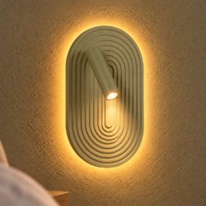 Applique per comodino camera da letto ovale moderna verde led 12,6w 2700k