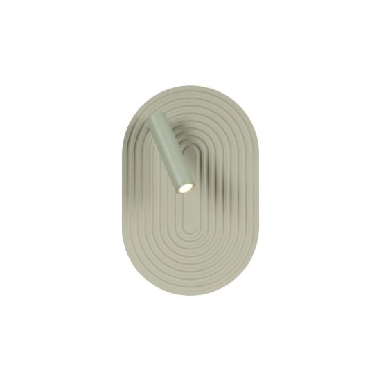 Applique per comodino camera da letto ovale moderna verde led 12,6w 2700k