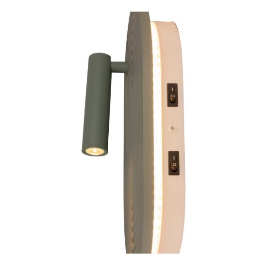 Applique per comodino camera da letto ovale moderna verde led 12,6w 2700k
