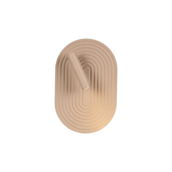 Applique per comodino camera da letto ovale moderna tortora led 12,6w 2700k