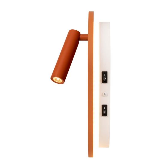 Applique per comodino camera da letto ovale moderna terracotta led 12,6w 2700k