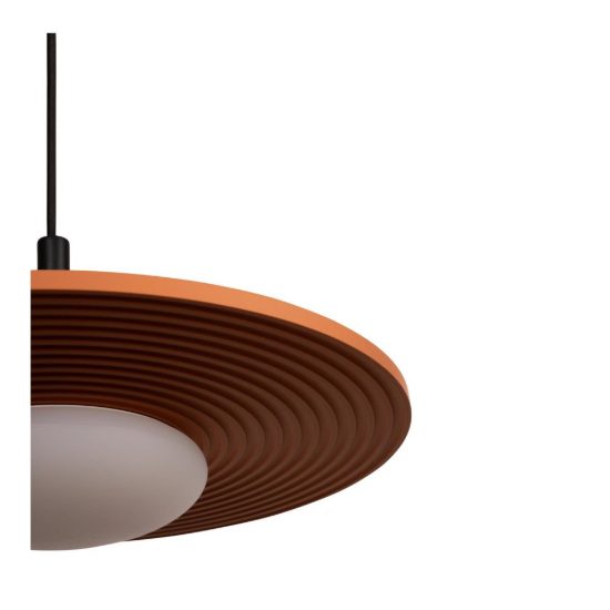 Lampadario a sospensione rotondo per sala da pranzo moderno terracotta led 8w 2700k