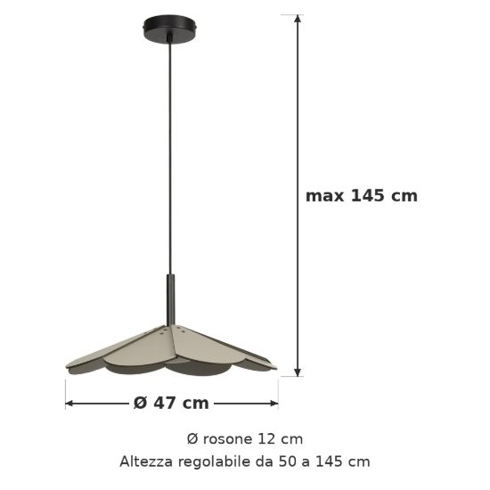 Lampadario a sospensione a petali per sala da pranzo moderno verde led 9w 2700k