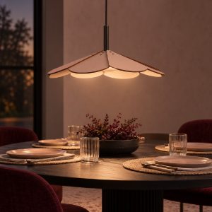 Lampadario a sospensione a petali per sala da pranzo moderno tortora led 9w 2700k