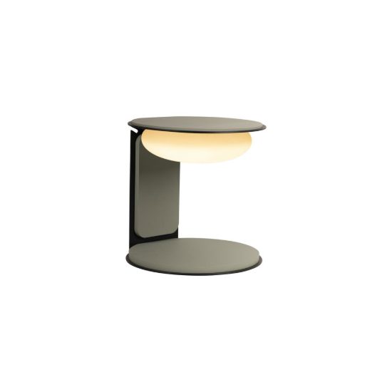 Abat-jour rotondo per comodino moderno verde led 9w 3000k