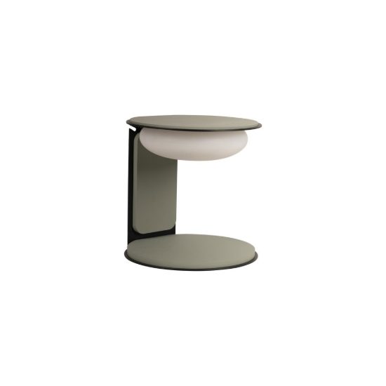 Abat-jour rotondo per comodino moderno verde led 9w 3000k