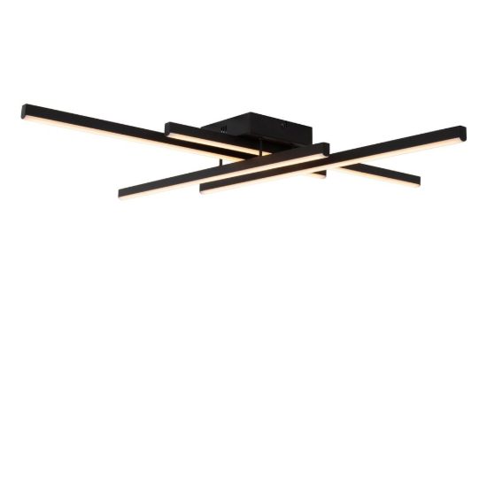 Plafoniera a barre incrociate per soggiorno moderna nero led 42w cct 2700k 3300k 4000k